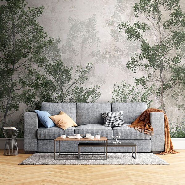 Group of trees with green leaves