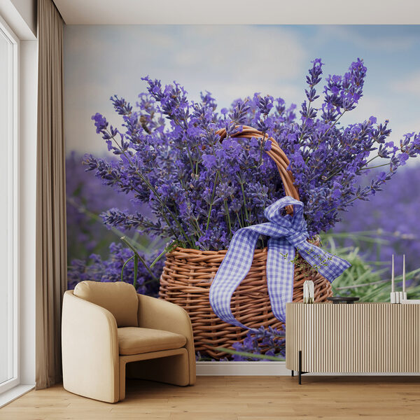 Cesta de flores moradas Cesta de flores moradas