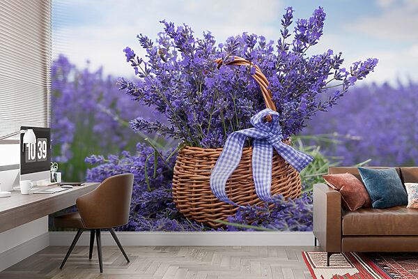 Cesta de flores moradas Cesta de flores moradas