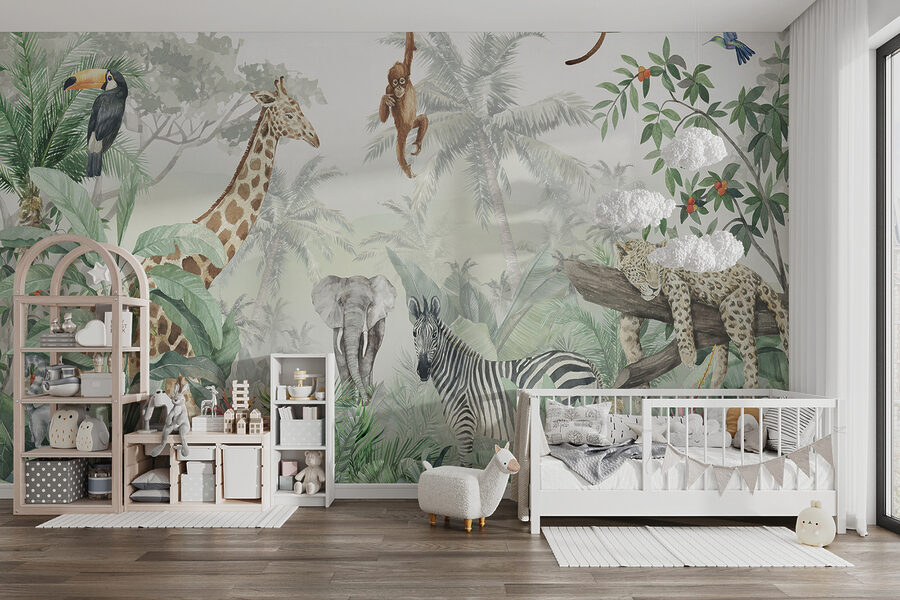Fotomurales Mural de animales en la selva - Imagen 7