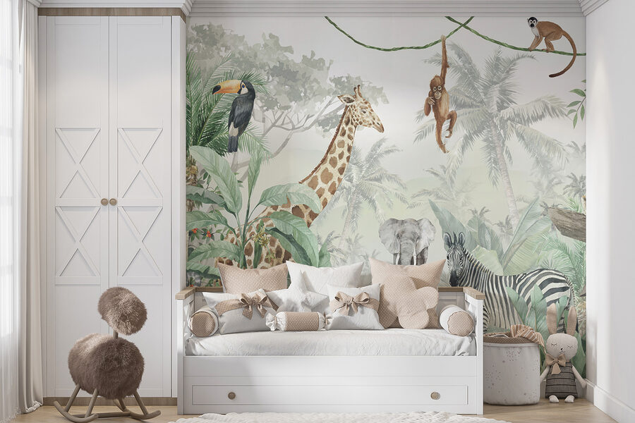Fotomurales Mural de animales en la selva - Imagen 8