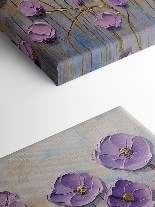 Painting of purple flowers Painting of purple flowers
