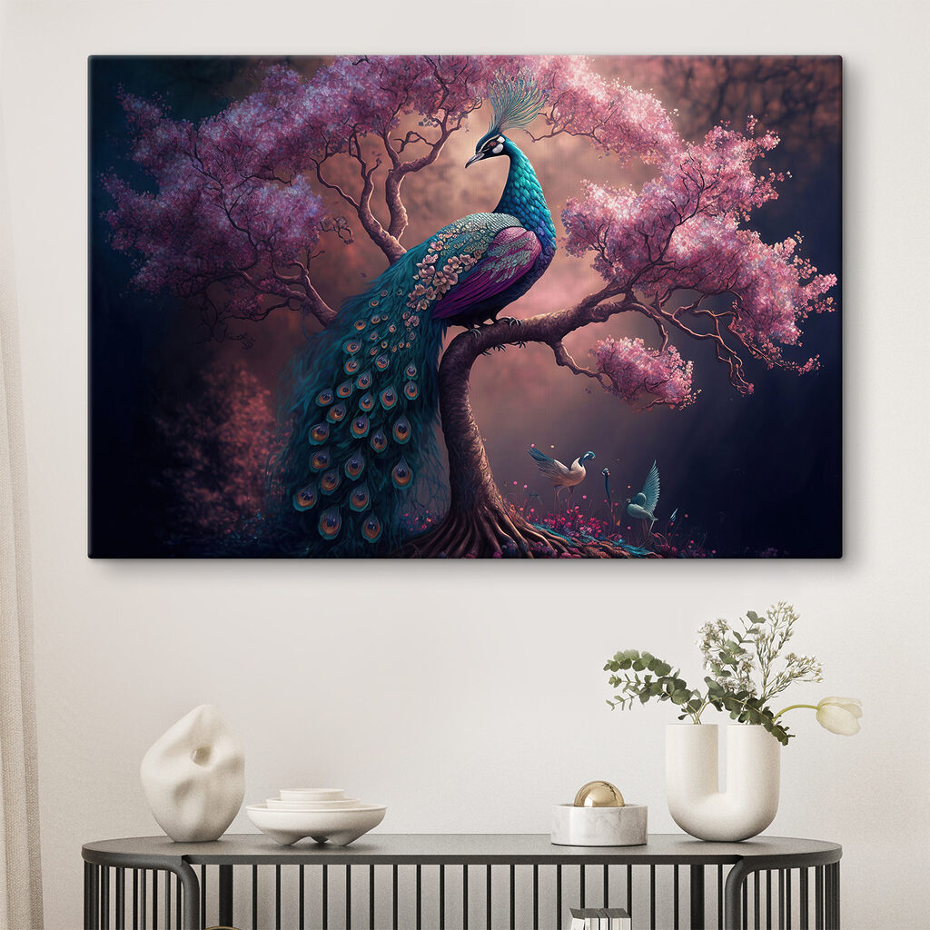 A peacock on a tree