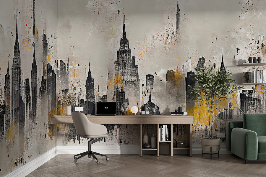 Pintura de una ciudad