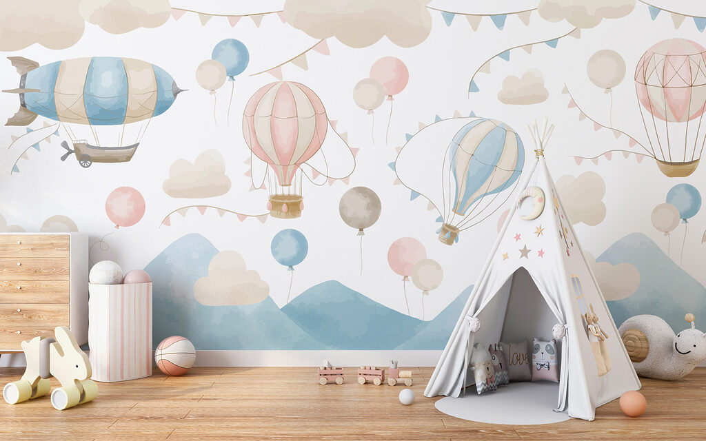 Group of hot air balloons