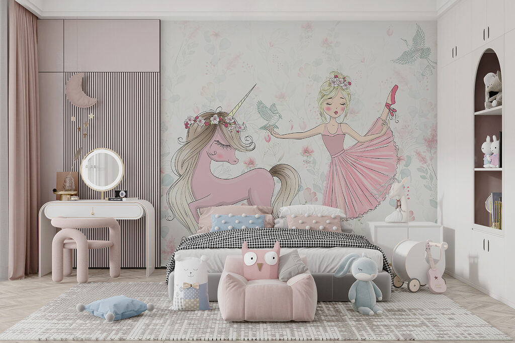 Unicorn and a girl