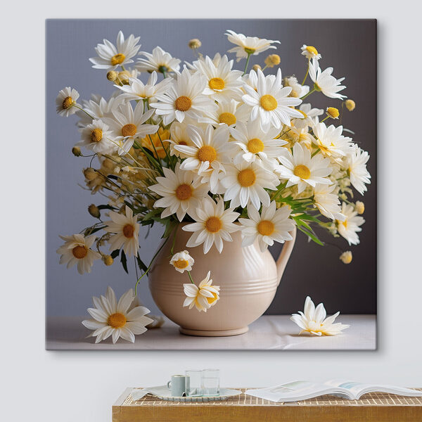 Cuadros Un jarrón con flores blancas (SKU: s36813) Cuadros Cuadros Un jarrón con flores blancas (SKU: s36813)