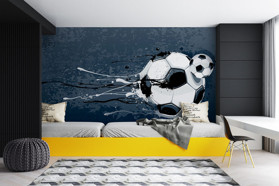 Fotomurales Balón de fútbol con salpicaduras de pintura - Imagen 5
