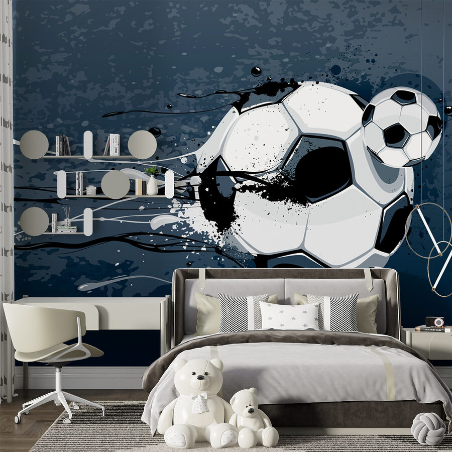 Fotomurales Balón de fútbol con salpicaduras de pintura - Imagen 6