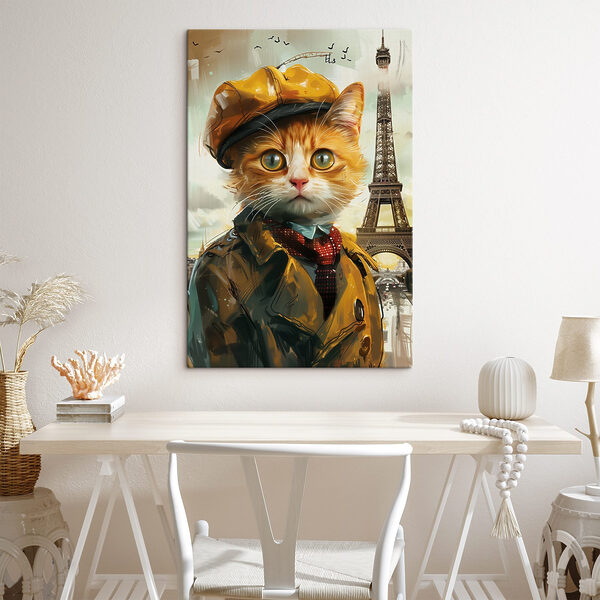 A cat in a coat and hat A cat in a coat and hat