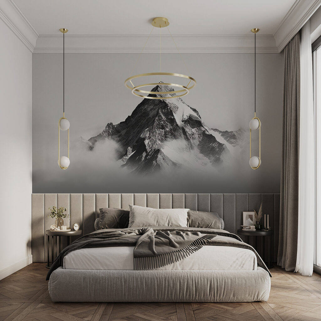 Mountain with snow on top