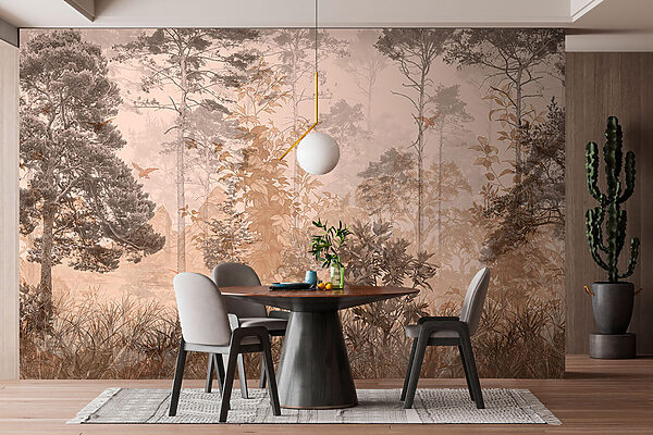 Forest with trees and plants