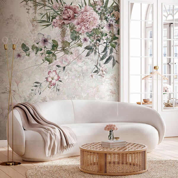 Pintura de flores sobre fondo blanco Pintura de flores sobre fondo blanco