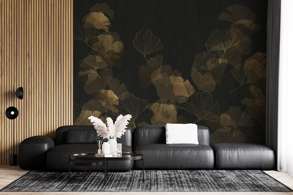 Elegant leaves on a dark background Elegant leaves on a dark background