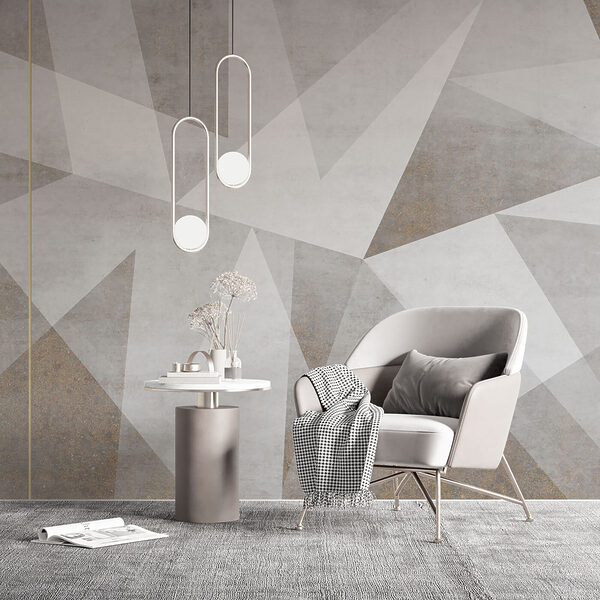 Un fondo gris y blanco con triángulos Un fondo gris y blanco con triángulos