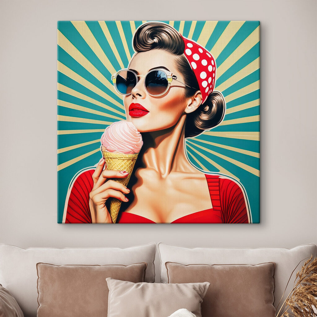 Woman holding an ice cream cone Woman holding an ice cream cone