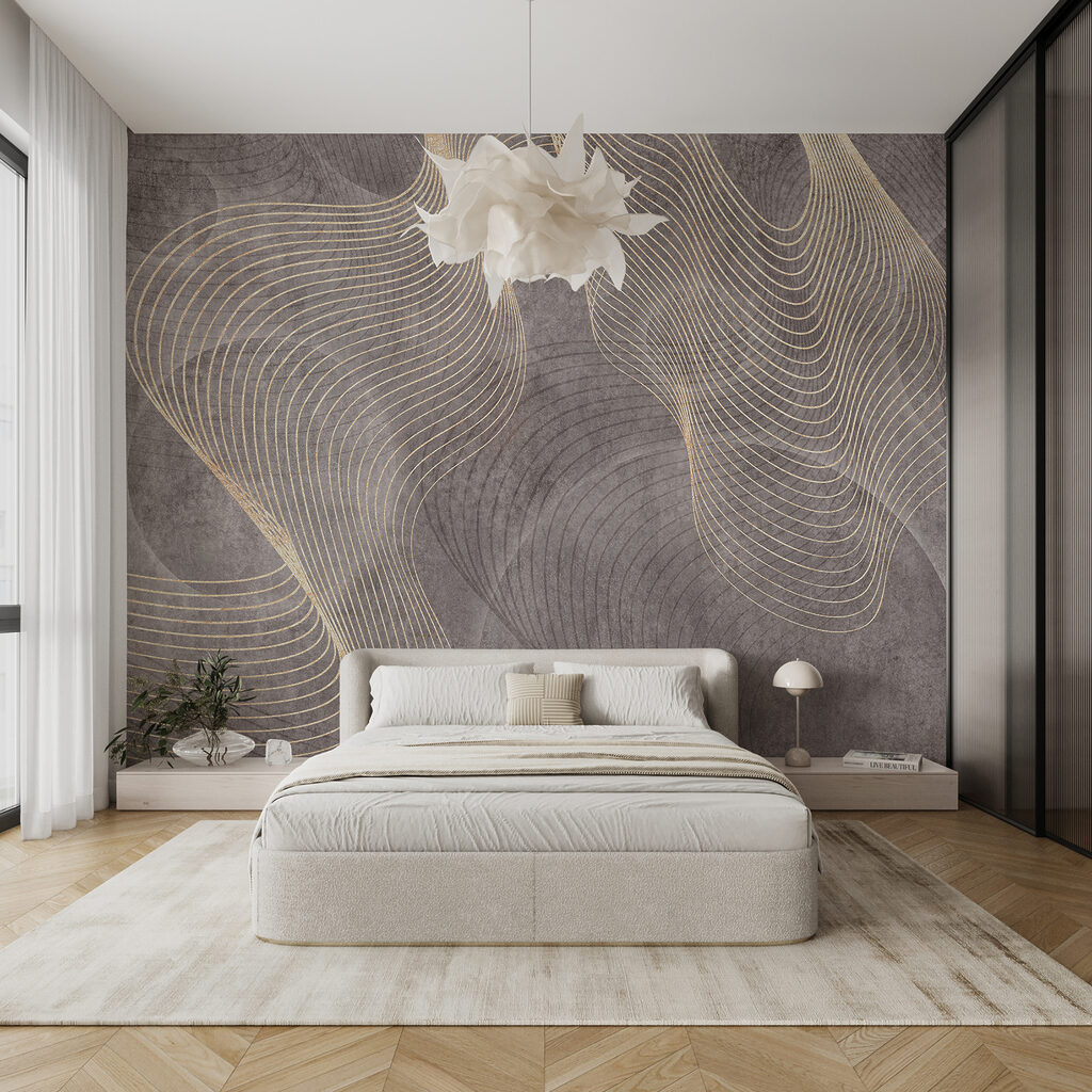 Elegant lines on textured background