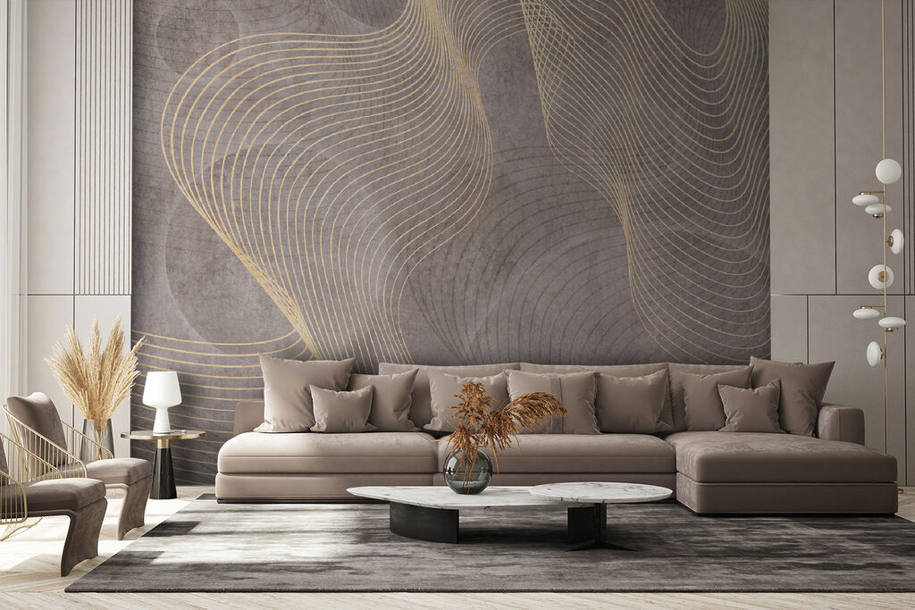 Elegant lines on textured background