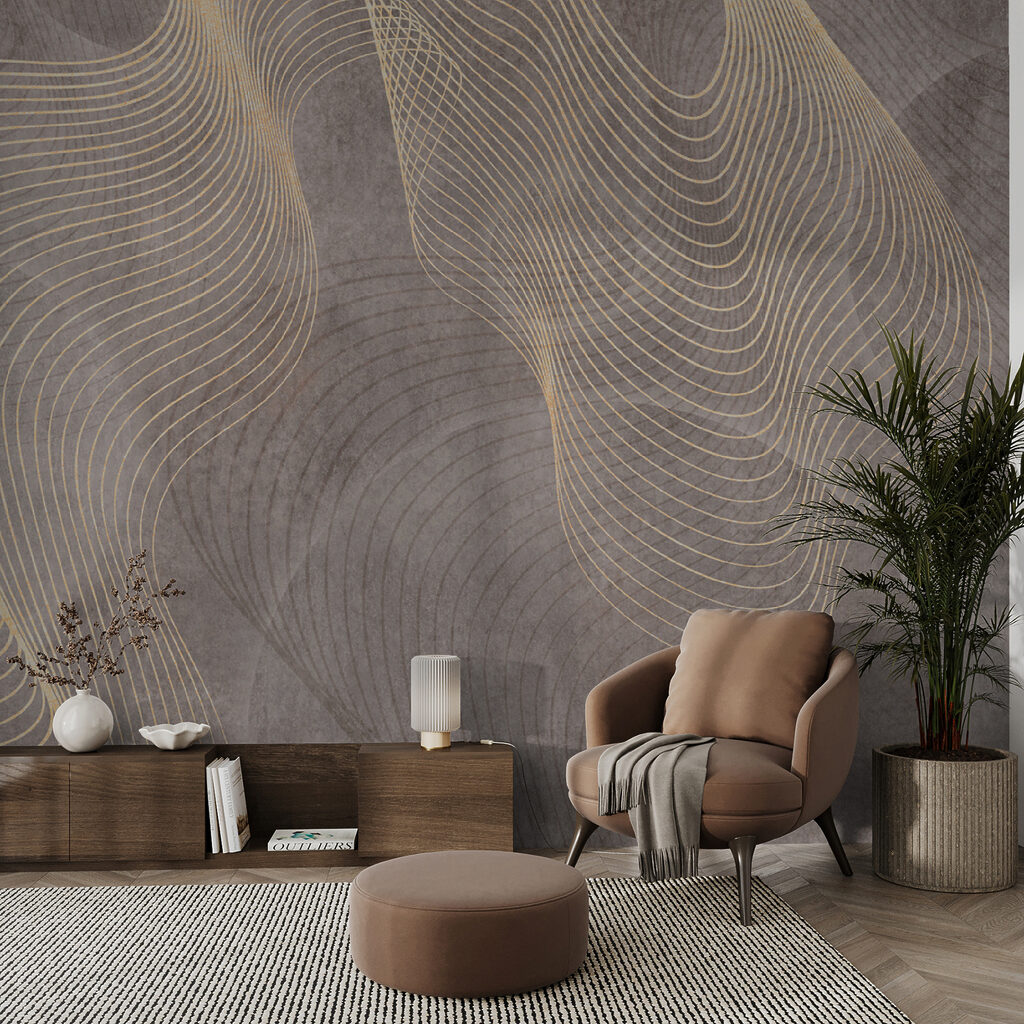 Elegant lines on textured background