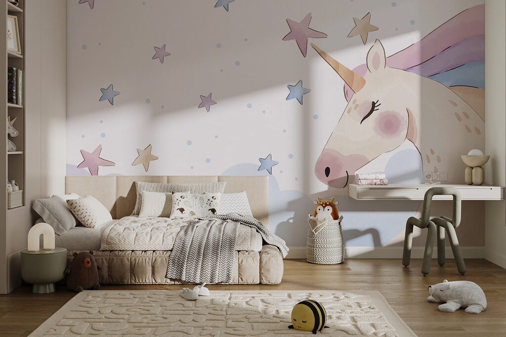 Un unicornio con estrellas y nubes u97532pit3mr 1024x683 - Un unicornio con estrellas y nubes
