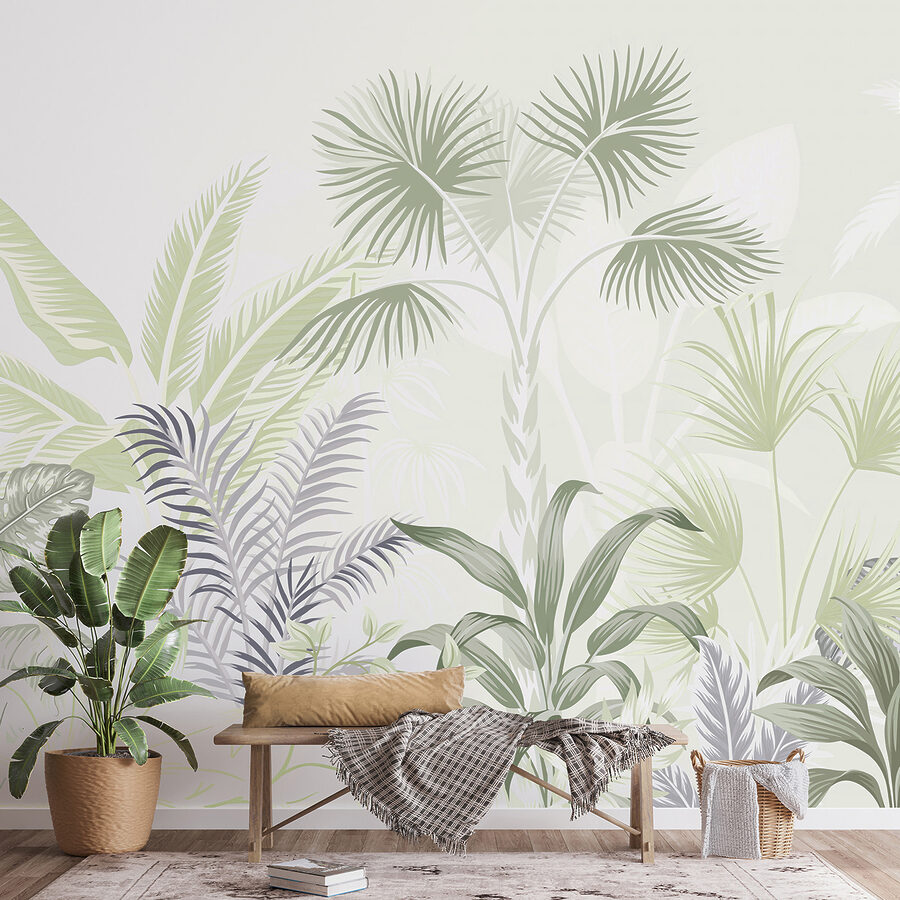 Un grupo de plantas con hojas
