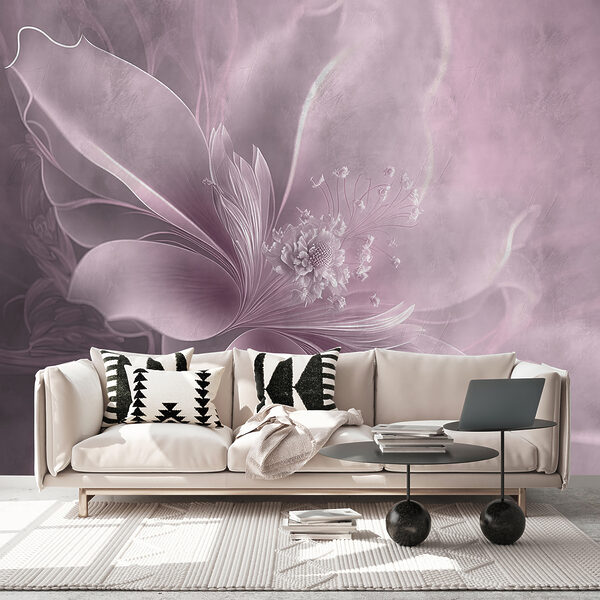 Delicate flower in soft pastel hues