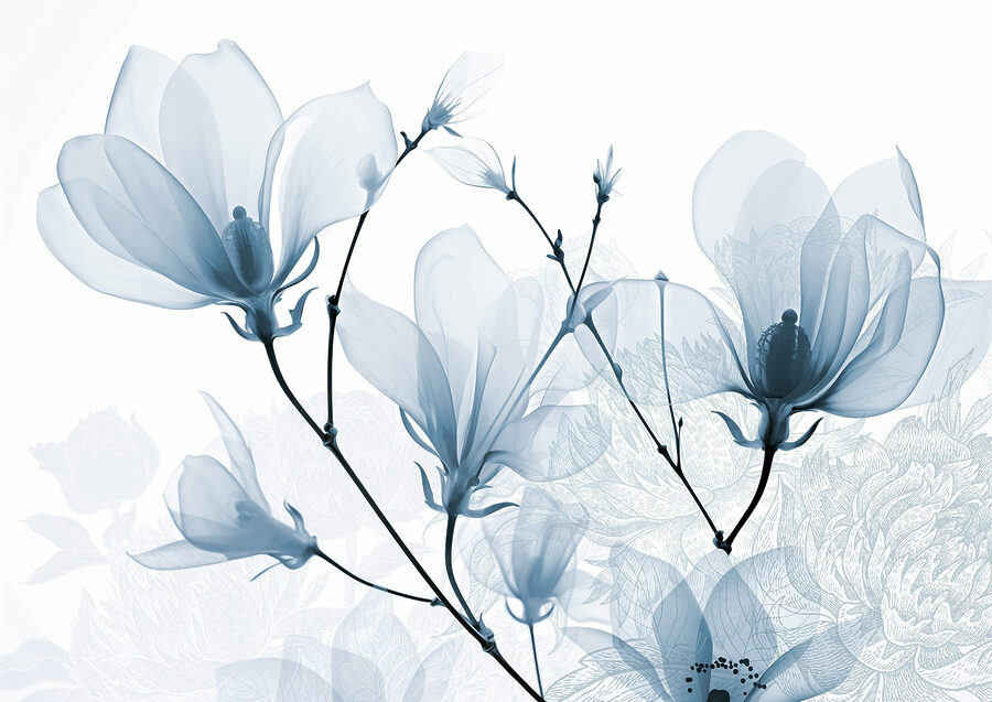 Delicadas flores en tonos suaves