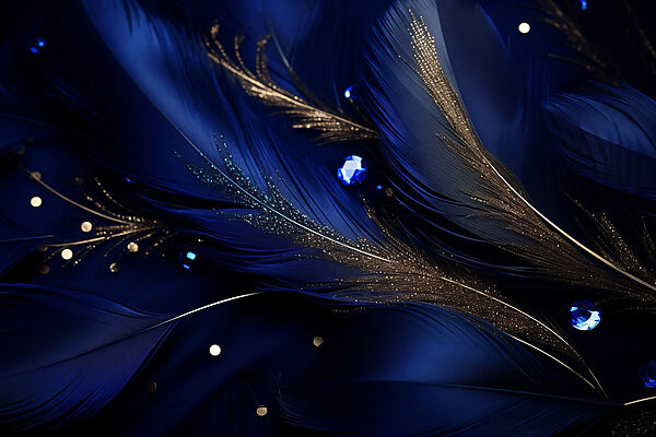 Elegant feathers on a deep background Elegant feathers on a deep background