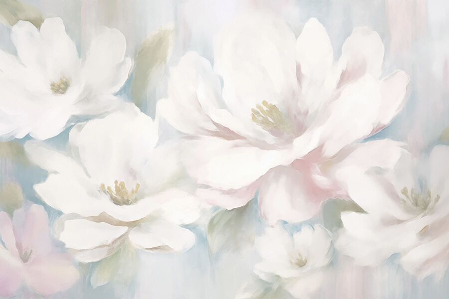 Pintura de flores blancas