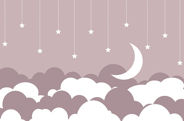 Moon and stars in the sky Moon and stars in the sky