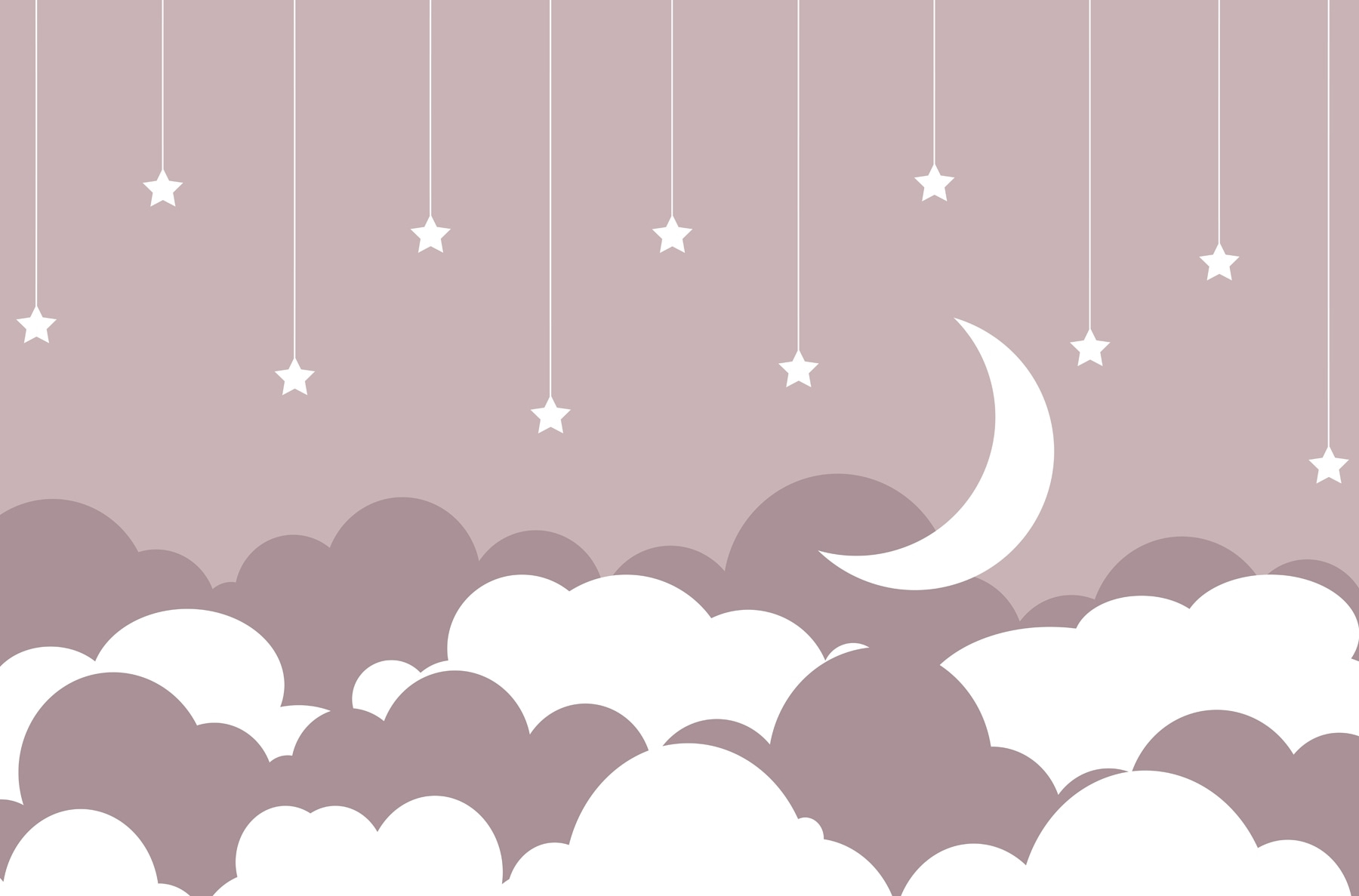 Moon and stars in the sky Moon and stars in the sky