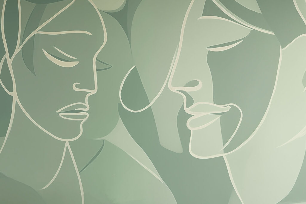 Drawing of a woman's face Drawing of a woman's face