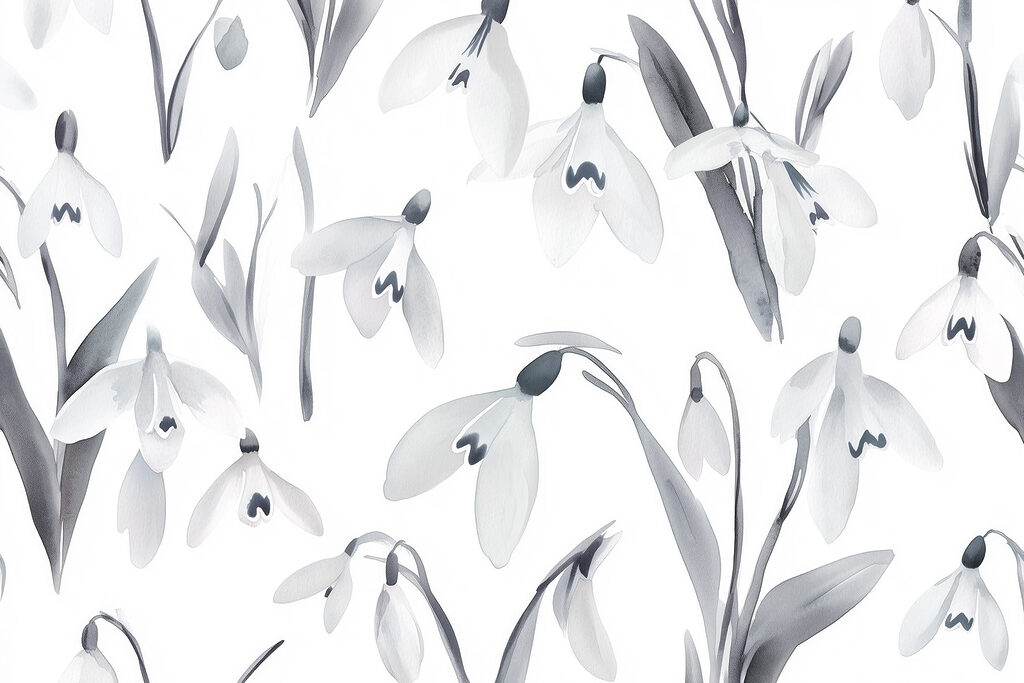 Flores blancas con hojas grises Flores blancas con hojas grises