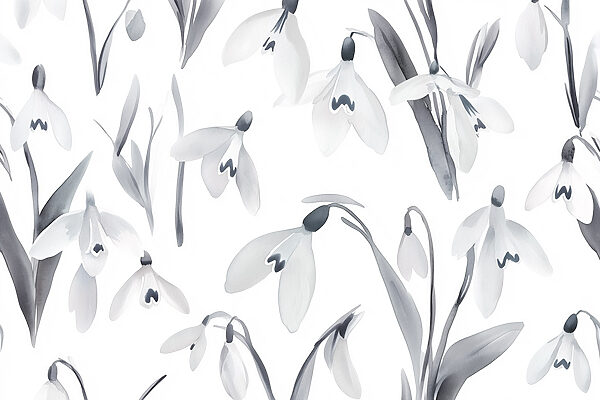 Flores blancas con hojas grises Flores blancas con hojas grises