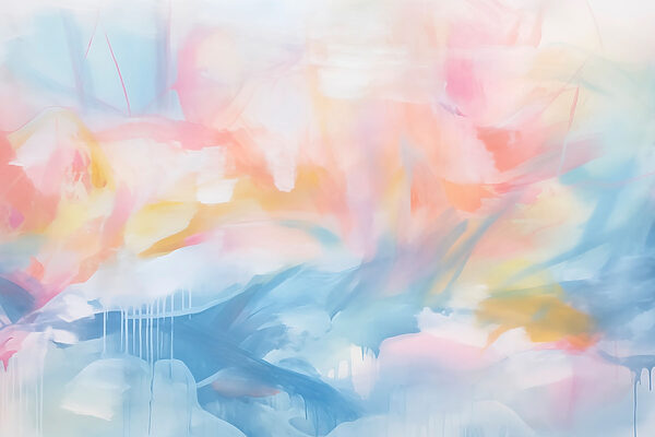 Painting of a colorful sky