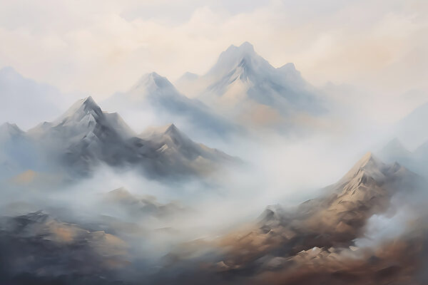 Mountain range with clouds Mountain range with clouds