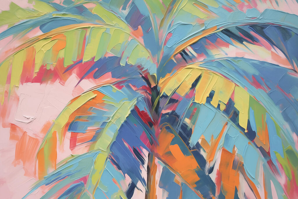 Painting of a palm tree Painting of a palm tree
