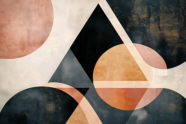 Black and orange geometric shapes Black and orange geometric shapes
