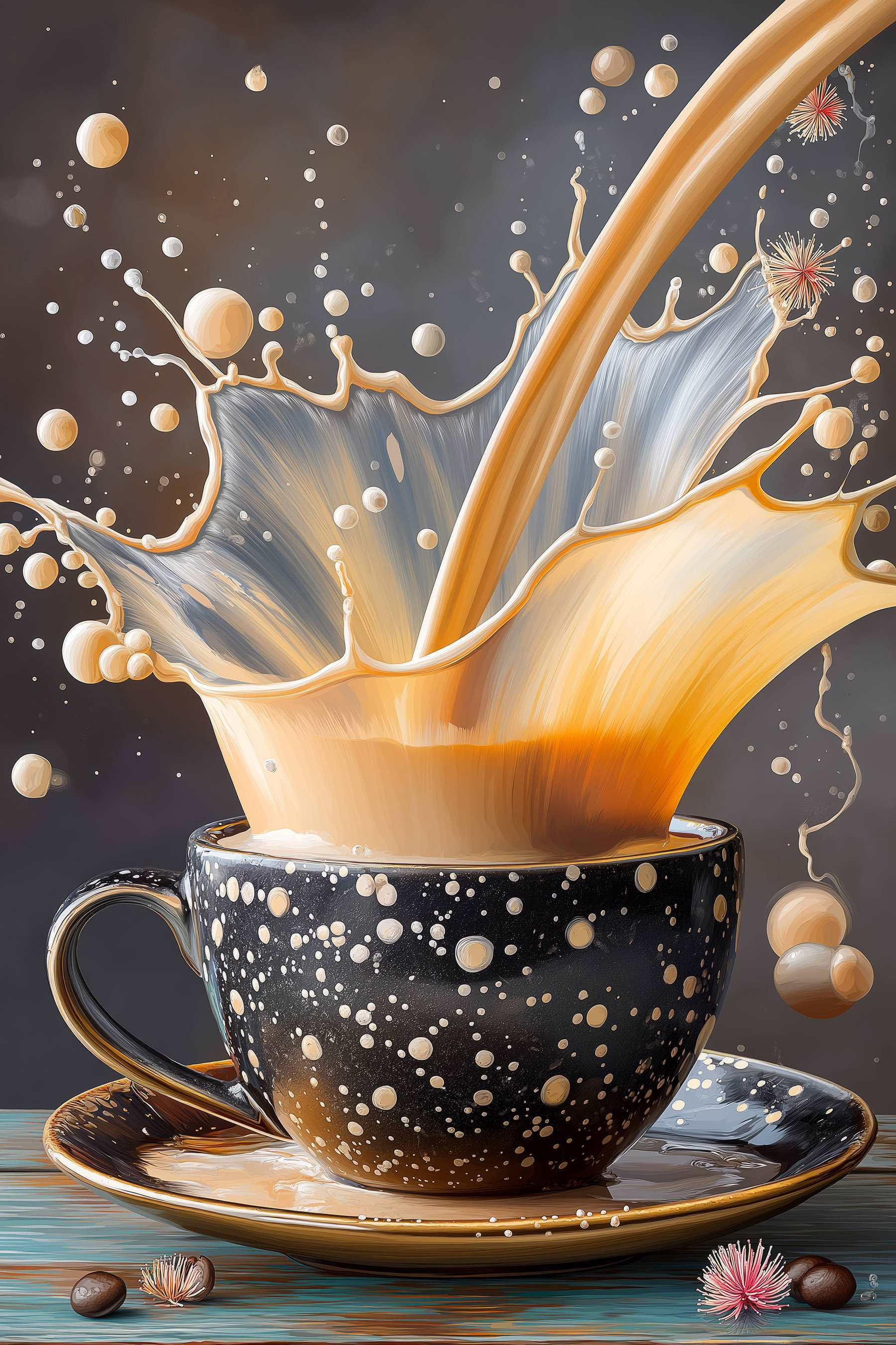 Splash of liquid in a cup Splash of liquid in a cup