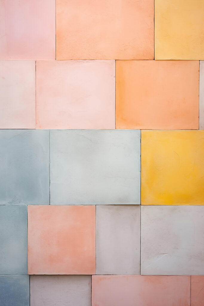 Wall of colorful tiles Wall of colorful tiles