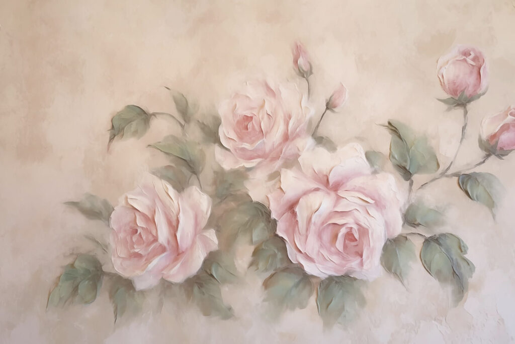 Pintura de rosas rosadas Pintura de rosas rosadas