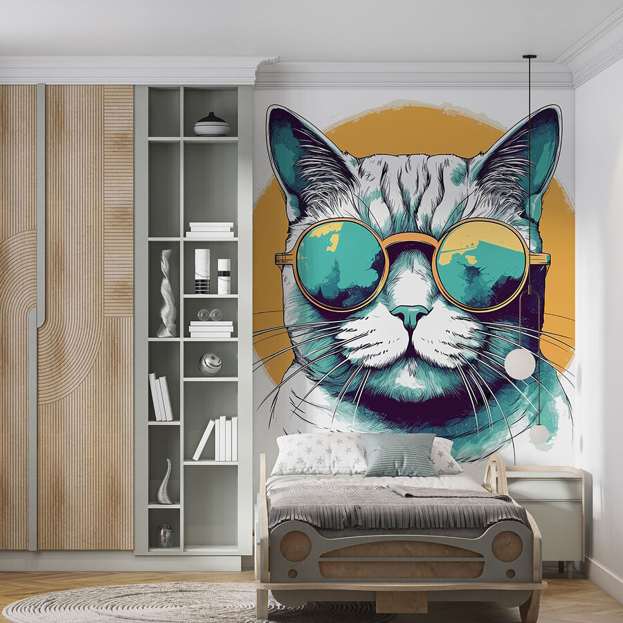Fotomurales Un gato con gafas de sol - Imagen 5