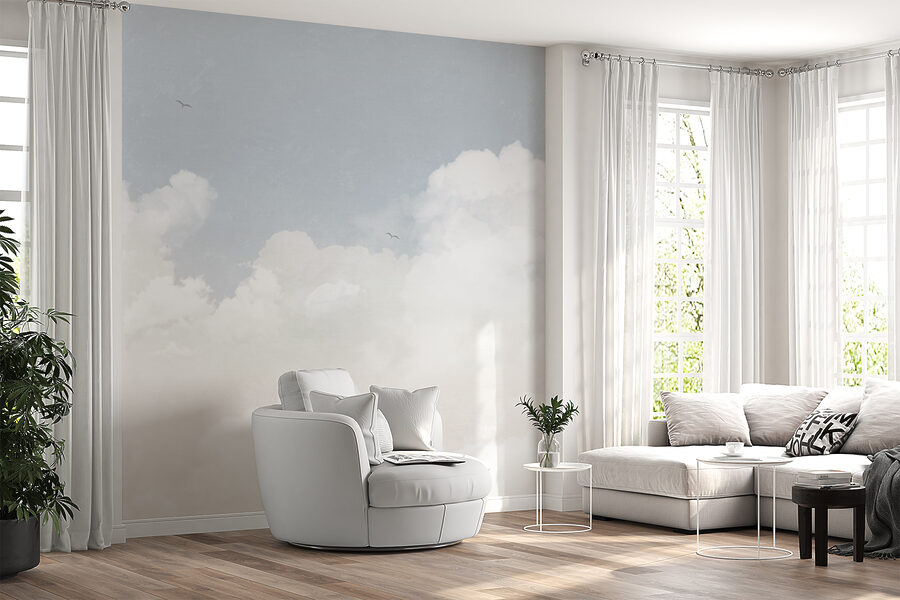 Un cielo azul con nubes