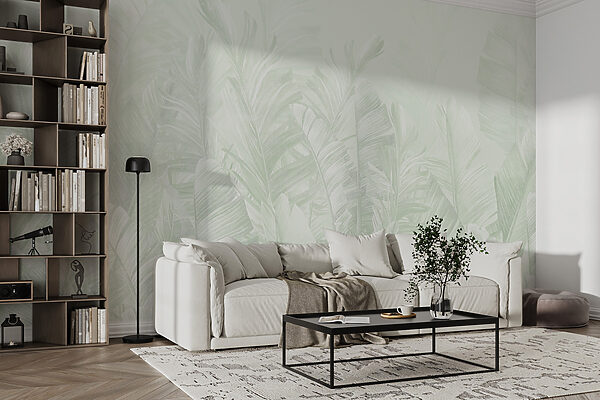 Soft green leaves in gentle layers