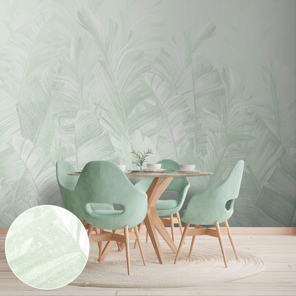 Soft green leaves in gentle layers
