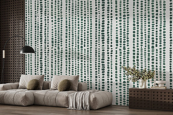 Un estampado verde y blanco Un estampado verde y blanco