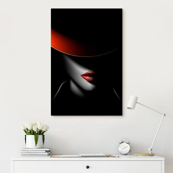 A woman wearing a hat