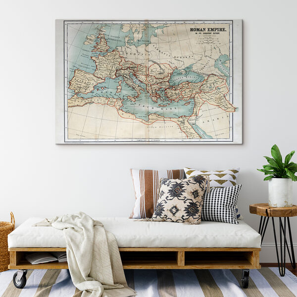 A map of europe with red lines
