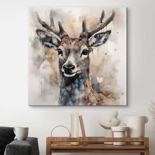 A watercolor of a deer A watercolor of a deer