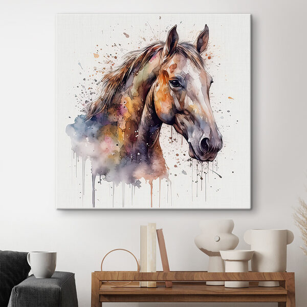 A painting of a horse